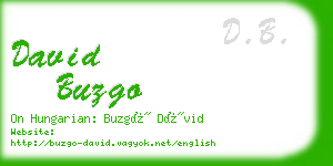 david buzgo business card